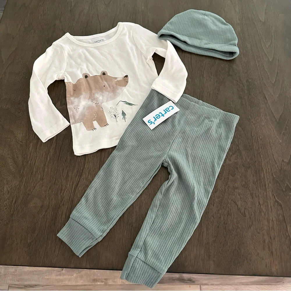 NWT Carter’s 3 Piece Baby Bear Outfit Size 12 Months